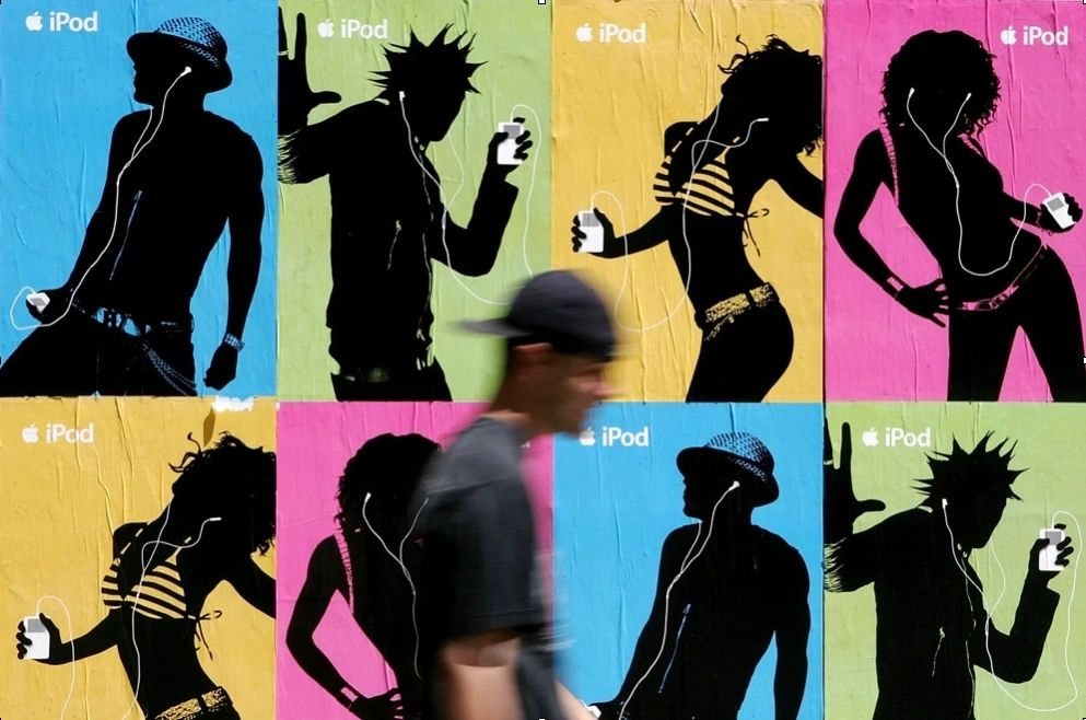 Classic iPod silhouette advertising posters